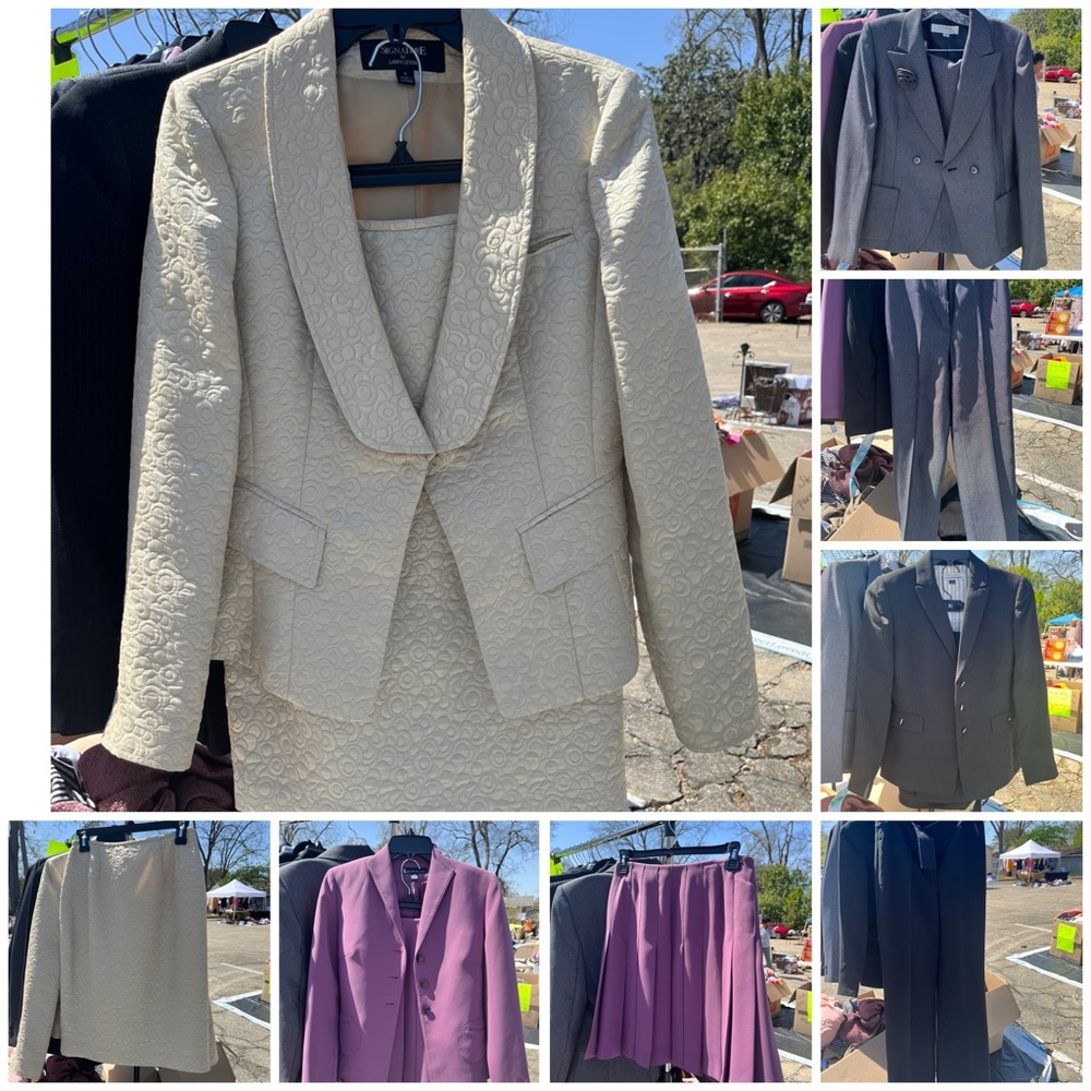 4 Gently used suits for $85.